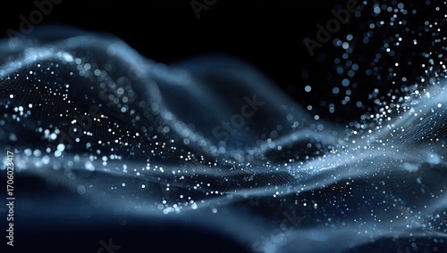 Abstract digital wave of particles (3)