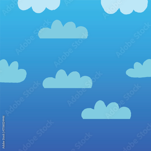 Cartoon Clouds Vector Illustration – Cute and Fluffy Sky Elements