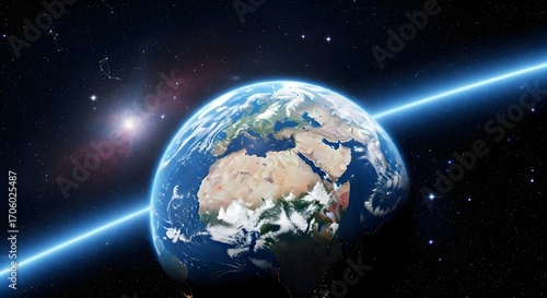 Planet Earth Seen from Outer Space