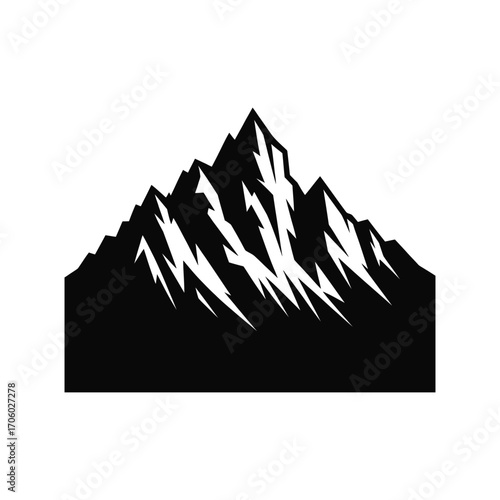 Stretching Black Cat Silhouette Illustration with Extended Paws on White Background