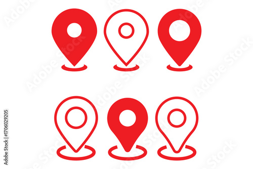 Location pin icons. Location pin icon collection