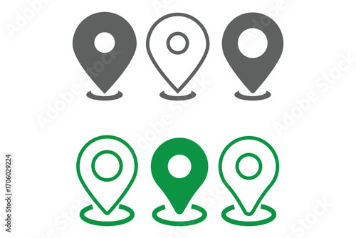 Location pin icons. Location pin icon collection