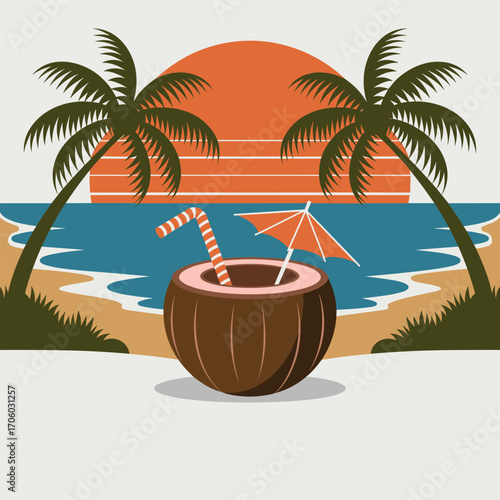 coconut palm trees