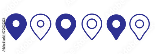 Map Pointer Icon - Location Marker Vector Illustration for Navigation and GPS Apps