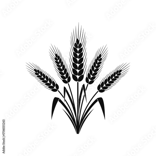 Illustration of a wheat sheaf, a symbol of harvest, abundance, and prosperity, perfect for agricultural themes