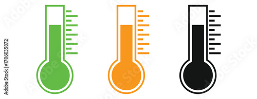 Flat Temperature Gauge Symbols