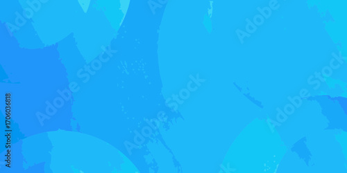 Abstract blue background with painterly brush strokes and circular shapes