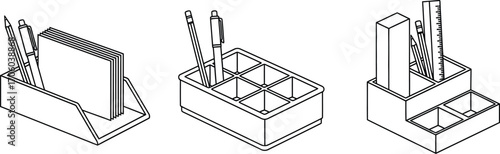 Desk organizers pencil holders office supplies stationery storage