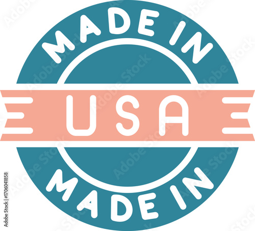 Made in USA Badge and Label Collection – Vector American Emblem Set
