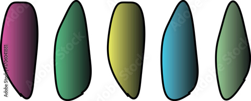 Artistic Organic Round Form Pack: Liquid Gradient Shapes and Dynamic Blob Vectors Designed with Pucker and Bloat Effects