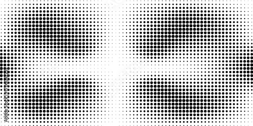 Grunge halftone gradient background. Faded grit noise texture. White and black sand wallpaper. Retro pixelated backdrop.