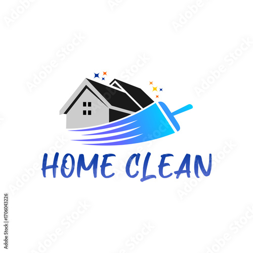 Clean House Logo Vector Simple and elegant building