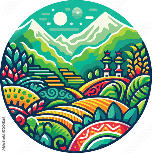 Vietnam clipart logo icon vector white background .