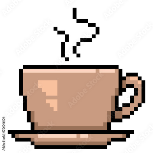Vector Pixel Art Icon - Coffee Cup