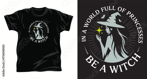 Witchcraft graphic vector t shirt design print.
