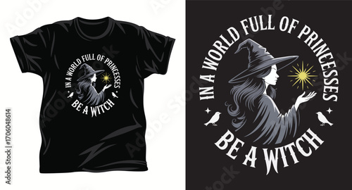 Witchcraft graphic vector t shirt design print.