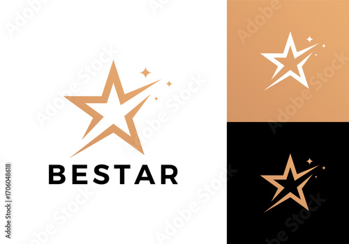 simple launch star logo vector design