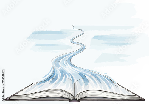 Knowledge Flow An Illustration of Knowledge and Information Streaming from a Book