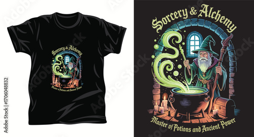 Witchcraft graphic vector t shirt design print.