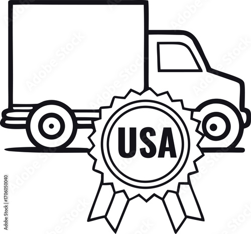 Made in USA Badge and Label Collection – Vector American Emblem Set