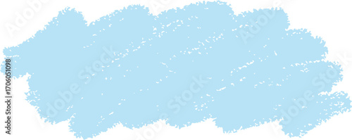 a soft blue crayon scribble on white background