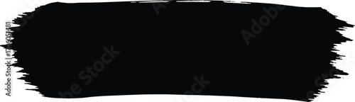 a bold black brush stroke on white background