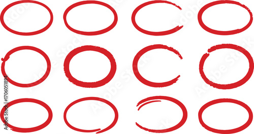 red circular shapes arranged neatly in rows and columns