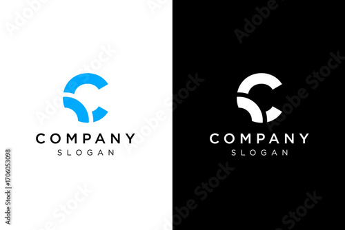 simple unique C logo