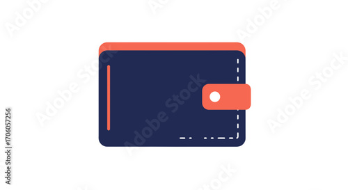 Stylish minimalist wallet illustration for financial security and cashless lifestyle promotion