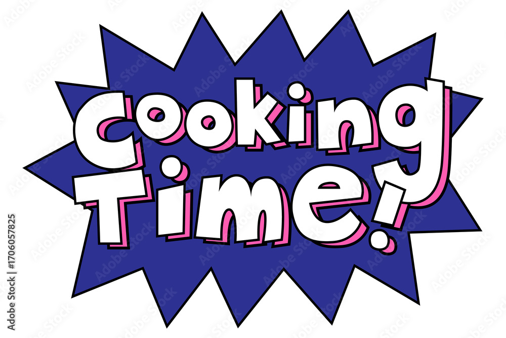 Fototapeta premium Cooking Time png text typography
