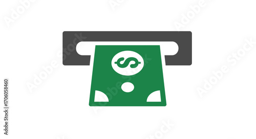 Convenient ATM dispensing crisp dollar bills for easy banking transactions and financial freedom now
