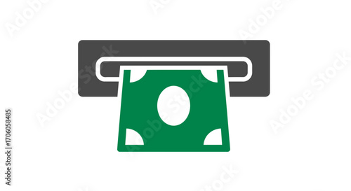 Convenient cash withdrawal illustration for ATM financial transactions concepts and money management visuals