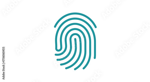 Unique fingerprint icon for security and identification, modern design for identity protection solutions