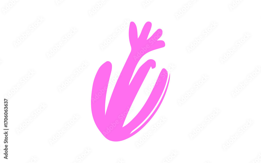 Obraz premium pink hand doodle
