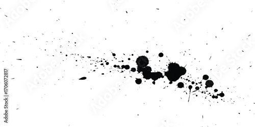 Minimalist graphic element single black spots on white background isolated vector illustration