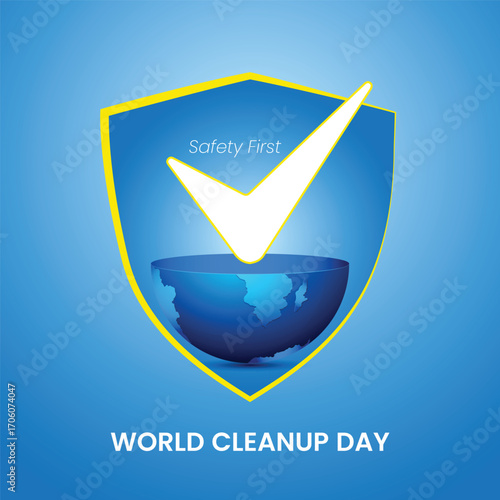 World Cleanup Day. The vector background illustration showcases the spirit of community and environmental stewardship.