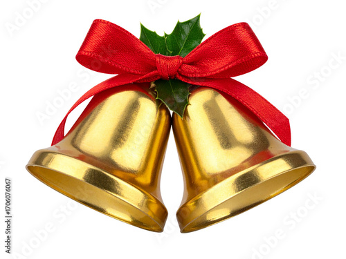 christmas bells isolated on white background