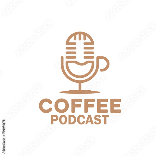 Podcast Coffee Logo Design