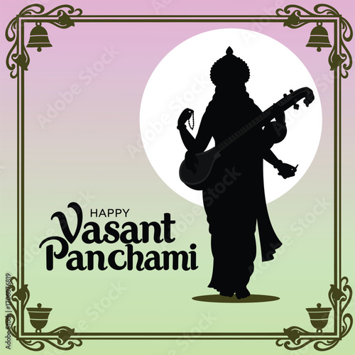 Happy Vasant Panchami Vector Design 