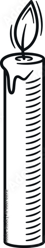 Church candle stick doodle drawing