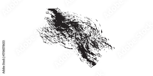 Abstract Black Ink Brush Stroke Texture with Dynamic Movement.