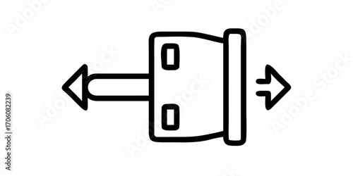 Tilt and turn window dual function outline icon
