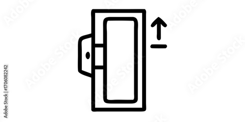 Pivot entry door modern outline icon
