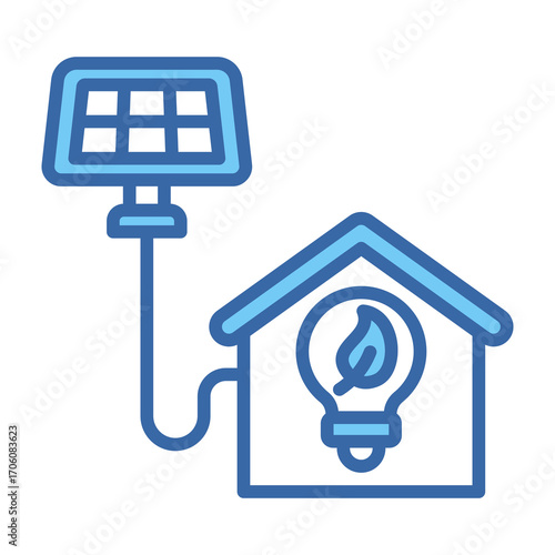 Green Energy Blue Vector Icon