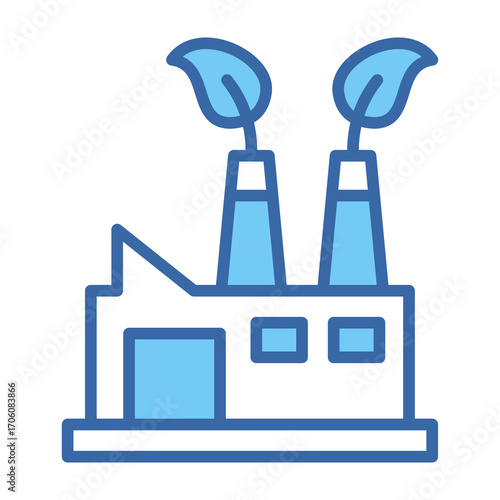 Carbon Neutral Blue Vector Icon