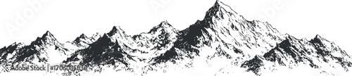 A stunning mountain landscape showcasing rugged peaks and serene natural beauty.