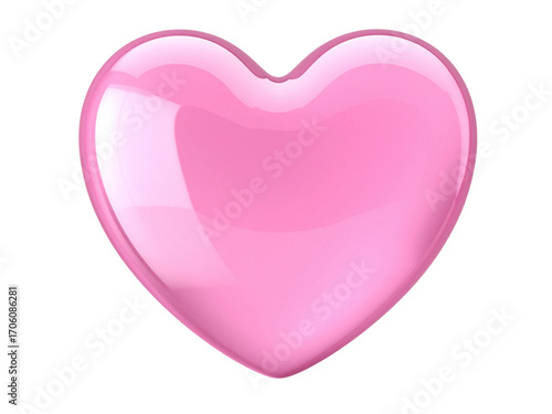 pink heart on white background