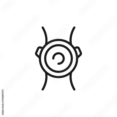 A line drawing shows a smartwatch with a curved symbol on its screen attached to a wrist