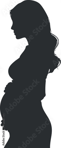 Silhouette of a pregnant woman showcasing the beauty of motherhood and anticipation for new life.