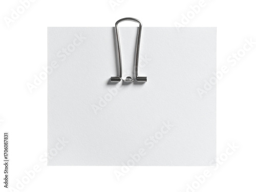 blank note paper with clip